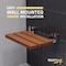 Steamspa Leisure 20 in. Teak Wood Wall Mounted Folding Shower Seat in Chrome Finish SSP-D-7-CH - alternate 3